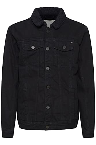 Blend 20714439 Denim jacket Herren Jeansjacke Denim Übergangsjacke Jeansjacke mit Teddykragen Hemdkragen Used-look Regular Fit, Größe:M, Farbe:Denim black (200297) von b BLEND