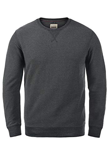 Blend Falk Herren Sweatshirt Pullover Pulli mit Rundhalsausschnitt, Größe:S, Farbe:Charcoal (70818) von b BLEND