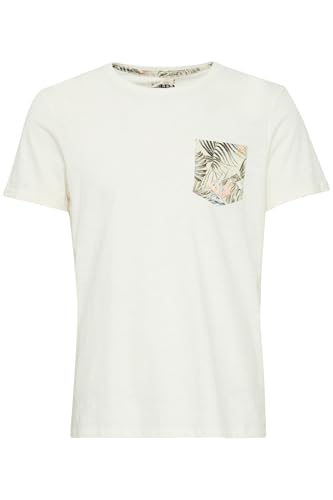 Blend BHFlorens Herren T-Shirt Kurzarm Shirt mit Print Rundhals-Ausschnitt Regular fit, Größe:2XL, Farbe:Offwhite (70005) von b BLEND