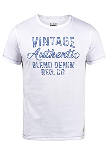 Blend Florenz Herren T-Shirt, Größe:L, Farbe:White (70002) von b BLEND