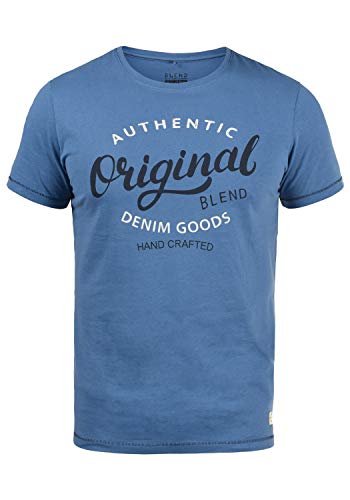 Blend Florenz Herren T-Shirt, Größe:M, Farbe:Federal Blue (74001) von b BLEND