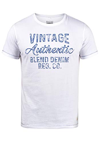 Blend Florenz Herren T-Shirt, Größe:M, Farbe:White (70002) von b BLEND