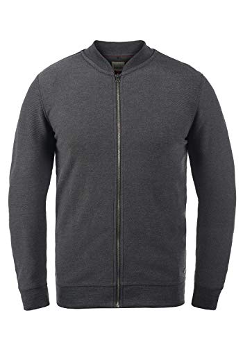 Blend Frank Herren Sweatjacke Cardigan Jacke, Größe:L, Farbe:Charcoal (70818) von b BLEND