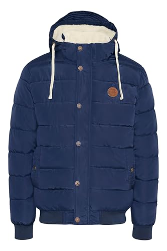 Blend Frederico Herren Winter Jacke Steppjacke Winterjacke gefüttert mit Kapuze und Teddy-Futter, Größe:XXL, Farbe:Navy (70230) von b BLEND
