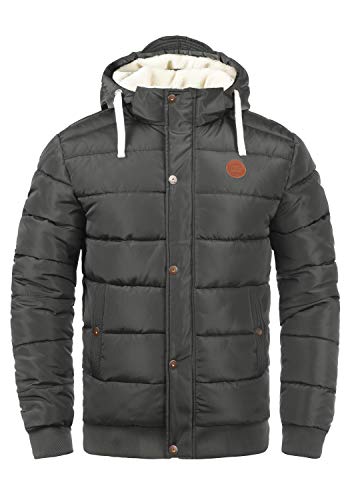 Blend Frederico Herren Winterjacke Steppjacke warme Jacke gefüttert mit Kapuze, Größe:3XL, Farbe:Phantom Grey (70010) von b BLEND