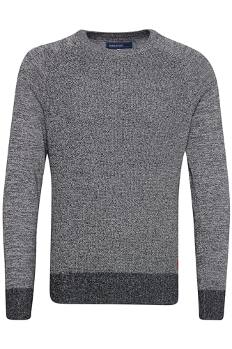Blend BHGandolf Herren Strickpullover Feinstrick Pullover mit Rundhalsausschnitt 100% Baumwolle Regular fit, Größe:M, Farbe:Black (70155) von b BLEND