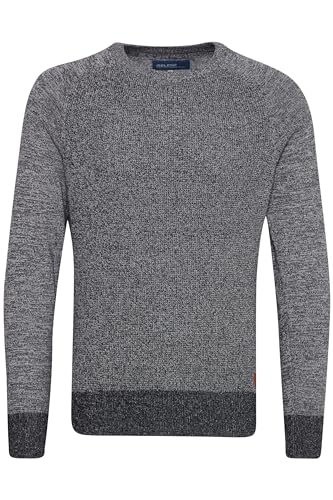 Blend Gandolf Herren Strickpullover Feinstrick Pullover Mit Rundhals Und Melierung Aus 100% Baumwolle, Größe:XL, Farbe:Black (70155) von b BLEND