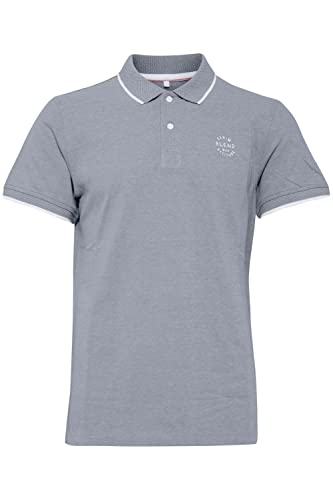 Blend BHBHNATE Poloshirt Poloshirt Herren Poloshirt Polohemd T-Shirt aus 100% Baumwolle, Größe:3XL, Farbe:Denim Blue (74646) von b BLEND