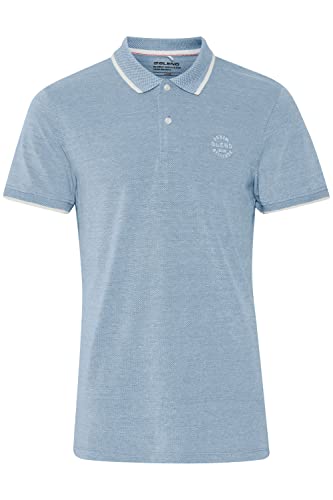 Blend BHBHNATE Poloshirt Poloshirt Herren Poloshirt Polohemd T-Shirt aus 100% Baumwolle, Größe:S, Farbe:Niagara Blue (74628) von b BLEND