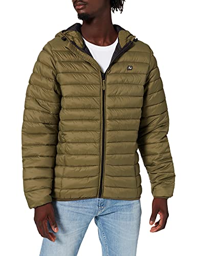 Blend 20712462 BHRomsey Hood Herren Steppjacke Übergangsjacke Jacke leicht gepaddete Jacke mit Kapuze Regular Fit, Größe:L, Farbe:Winter Moss (180523) von b BLEND