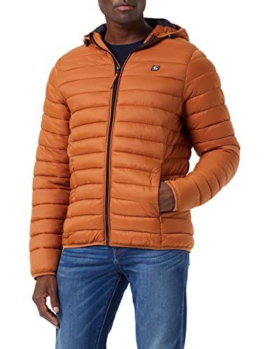 Blend 20712462 BHRomsey Hood Herren Steppjacke Übergangsjacke Jacke leicht gepaddete Jacke mit Kapuze Regular Fit, Größe:S, Farbe:Glazed Ginger (181154) von b BLEND