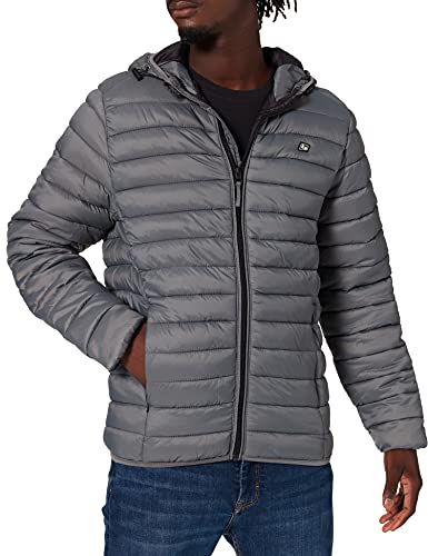 Blend 20712462 BHRomsey Hood Herren Steppjacke Übergangsjacke Jacke leicht gepaddete Jacke mit Kapuze Regular Fit, Größe:L, Farbe:Iron Gate (193910) von b BLEND