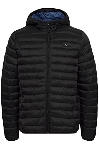 Blend 20712462 BHRomsey Hood Herren Steppjacke Übergangsjacke Jacke leicht gepaddete Jacke mit Kapuze Regular Fit, Größe:L, Farbe:Black (194007) von Blend