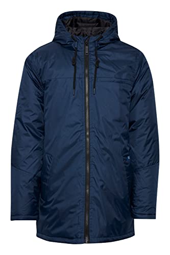 Blend 20712464 BHOuterwear Herren Übergangsjacke Parka Lange Jacke Winterjacke mit Kapuze Robustes Material Regular Fit, Größe:L, Farbe:Dress Blues (194024) von b BLEND