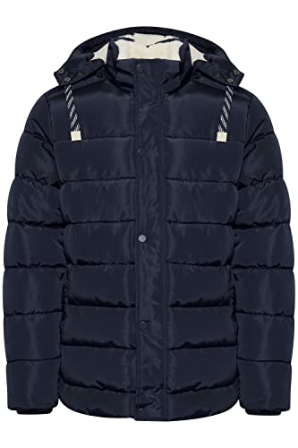 Blend 20712470 BHOuterwear Herren Winterjacke Herrenjacke Jacke gesteppte Winterjacke mit Kapuze und Teddyfutter Regular Fit, Größe:M, Farbe:Navy (70230) von b BLEND