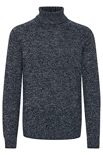 Blend 20712636 Herren Strickpullover Grobstrick Pullover mit Rollkragen Meliert, Größe:L, Farbe:Dress Blues (194024) von b BLEND