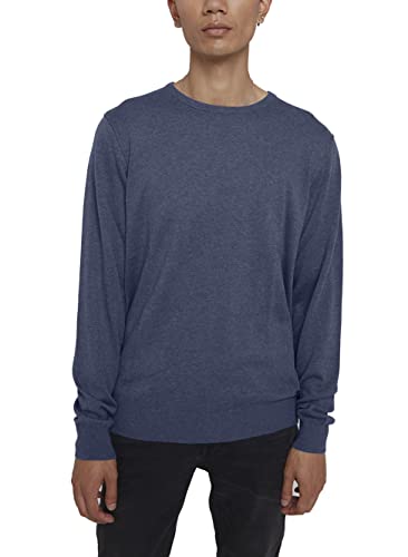 Blend BHNOLEN Herren Strickpullover Feinstrick Pullover mit Rundhalsausschnitt O-Neck, Größe:L, Farbe:Ensign Blue (194026) von b BLEND