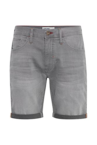 Blend BHDenim Shorts Herren Jeans Shorts Kurze Denim Hose mit Gürtelschlaufen aus Baumwolle mit Stretch-Anteil, Größe:L, Farbe:Denim Grey (200296) von b BLEND