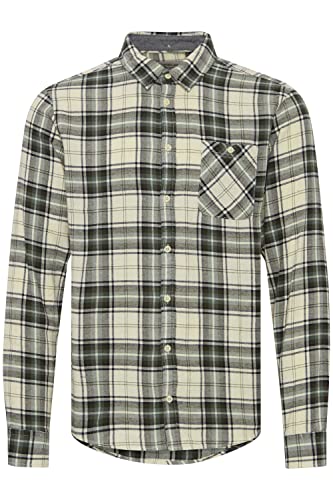 Blend 20714325 Shirt Herren Freizeithemd Hemd Club-Kragen Slim Fit schmaler Schnitt hochwertige Baumwoll-Qualität Kariertes Muster, Größe:L, Farbe:Rosin (190509) von b BLEND