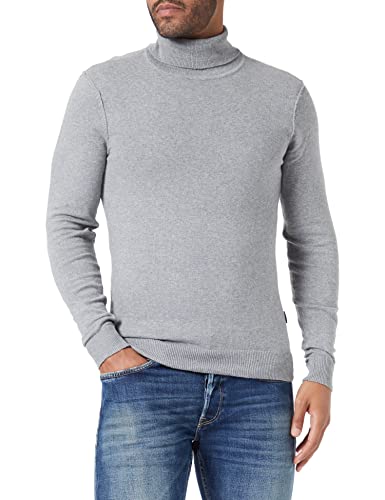 Blend 20714624 Herren Rollkragenpullover Pullover Feinstrick Pulli, Größe:M, Farbe:Stone Mix (200274) von b BLEND