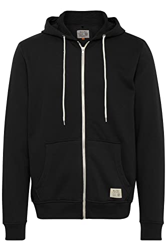 Blend 701628 Herren Sweatjacke Kapuzen-Jacke Zip-Hoodie aus hochwertiger Baumwollmischung Meliert, Größe:XXL, Farbe:Black (70155) von b BLEND