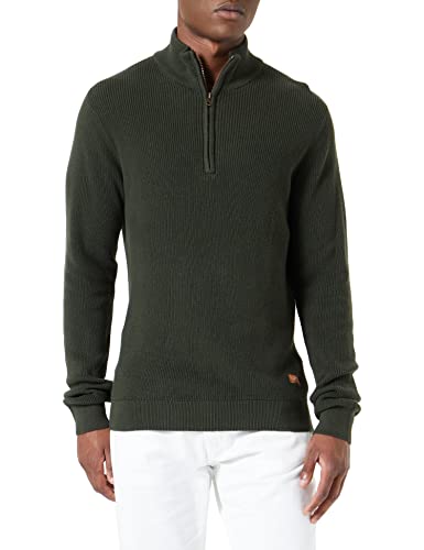 Blend BHCodford Herren Strickpullover Troyer Feinstrick Pullover mit Stehkragen und Reißverschluss, Größe:XXL, Farbe:Rosin (190509) von b BLEND