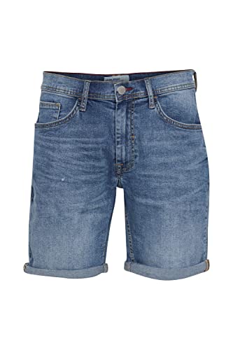 Blend 20713326 Herren Jeans Shorts Kurze Denim Shorts 5-Pocket mit Stretch Twister Fit Slim/Regular Fit, Größe:L, Farbe:Denim Middle Blue (200291) von b BLEND