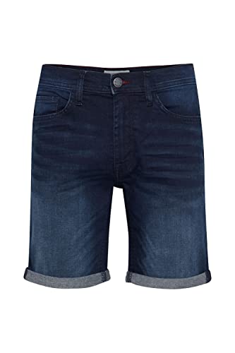 Blend 20713326 Herren Jeans Shorts Kurze Denim Shorts 5-Pocket mit Stretch Twister Fit Slim/Regular Fit, Größe:L, Farbe:Denim Dark Blue (200292) von b BLEND