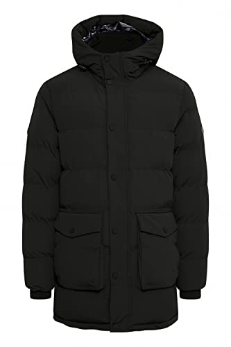 Blend 20714792 Outerwear Herren Winterjacke Herrenjacke Jacke Winterjacke mit Kapuze und Großen aufgesetzten Taschen Regular Fit, Größe:3XL, Farbe:Black (194007) von b BLEND