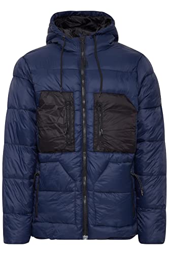 Blend 20714841 Outerwear Herren Winterjacke Herrenjacke Jacke kurze Winterjacke mit Kapuze und abgesetzten Brusttaschen Regular Fit, Größe:M, Farbe:Dress Blues (194024) von b BLEND