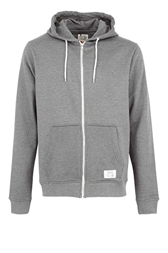 Blend 701628 Herren Sweatjacke Kapuzen-Jacke Zip-Hoodie aus hochwertiger Baumwollmischung Meliert, Größe:S, Farbe:Zink Mix (70815) von b BLEND
