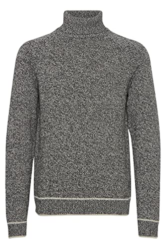 Blend 20714599 Herren Rollkragenpullover Pullover Feinstrick mit Rollkragen Meliert, Größe:L, Farbe:Cloud Cream (120804) von b BLEND