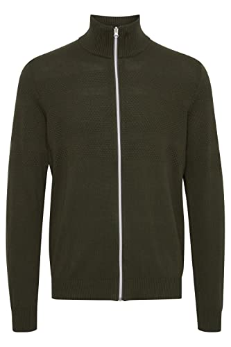 Blend 20714345 Herren Strickjacke Cardigan Feinstrick mit Stehkragen und Reißverschluss, Größe:L, Farbe:Rosin (190509) von b BLEND