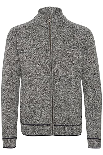 Blend 20714339 Herren Strickjacke Cardigan Feinstrick mit Stehkragen und Reißverschluss, Größe:L, Farbe:Black (194007) von b BLEND