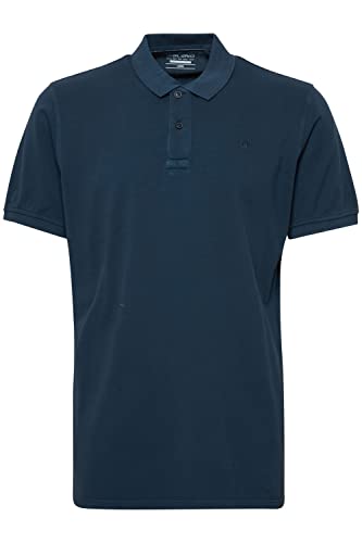 Blend BHEdington polo Herren Poloshirt Polohemd geschwaschene Qualität Polokragen Hochwertiger Baumwoll-Pikee Regular Fit, Größe:XXL, Farbe:Dress Blues (194024) von b BLEND