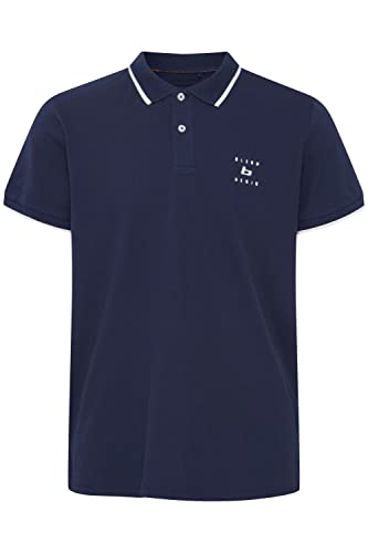 Blend 20715178 Polo Herren Poloshirt Polohemd mit Polokragen Logo-Stickerei Regular Fit, Größe:2XL, Farbe:Dress Blues (194024) von b BLEND