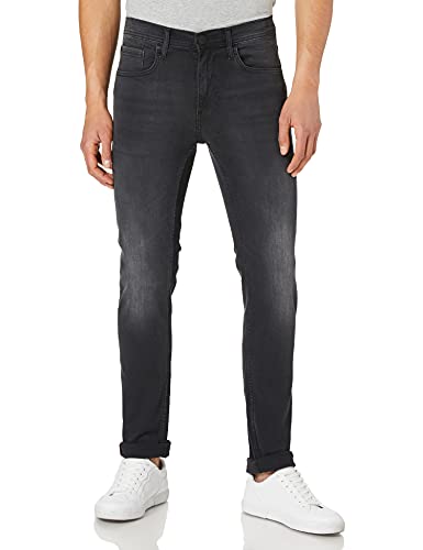 Blend BHJet Herren Jeanshose Hose mit Eingrifftaschen Gürtelschlaufen Stretch Baumwollmischung Slim fit, Größe:W32/32, Farbe:Denim washed black (201001) von b BLEND