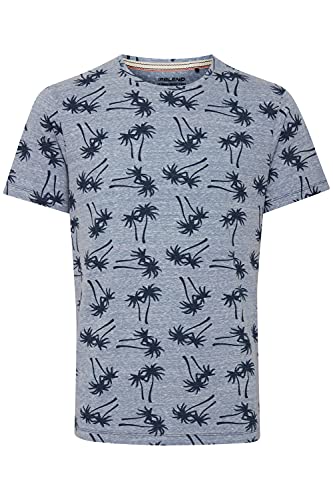 Blend Herren T-Shirt Kurzarm Shirt mit Print 20712070, Größe:L, Farbe:Moonlight Blue (184027) von b BLEND