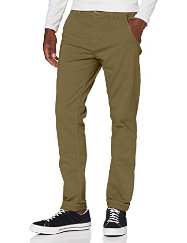 Blend BHNight Herren Chino Hose Stoffhose Chinohose mit Stretch Slim Fit, Größe:33/34, Farbe:Martini Olive (77238) von b BLEND