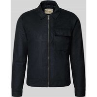 Blend Jacke in Leder-Optik mit Brusttasche Modell 'HELGER' in Black, Größe 3XL von Blend