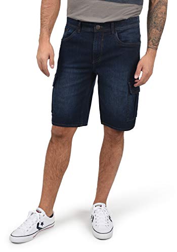Blend Jacko Herren Jeans Shorts Kurze Denim Hose, Größe:M, Farbe:Denim Darkblue (76207) von b BLEND