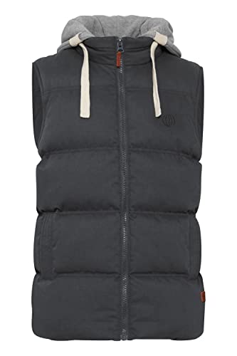 Blend BHJens Herren Weste Steppweste Outdoor Weste mit Kapuze und Stehkragen, Größe:XXL, Farbe:Phantom Grey (70010) von b BLEND