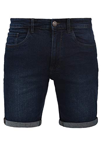 Blend Joel Herren Jeans Shorts Kurze Denim Hose mit leichtem Stretchanteil, Größe:M, Farbe:Denim Darkblue (76207) von b BLEND