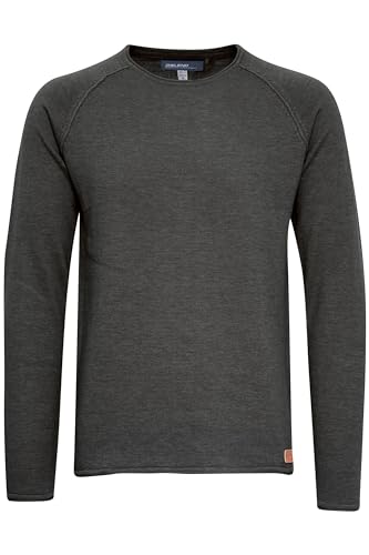 Blend John Herren Strickpullover Feinstrick Pullover mit Rundhalsausschnitt, Größe:3XL, Farbe:Charcoal (818) von b BLEND