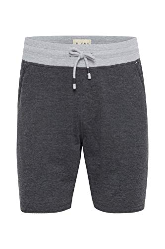 Blend Julio Herren Sweatshorts Kurze Hose Jogginghose mit Offenen Kanten und Kordel Regular Fit, Größe:3XL, Farbe:Charcoal (70818) von b BLEND