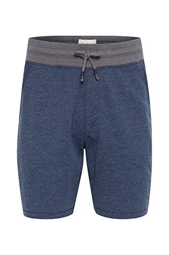 Blend Julio Herren Sweatshorts Kurze Hose Jogginghose mit Offenen Kanten und Kordel Regular Fit, Größe:3XL, Farbe:Mood Indigo Blue (74648) von b BLEND