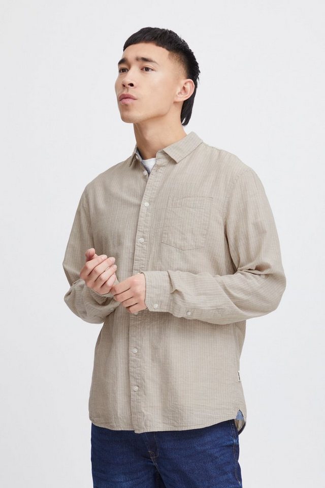 Blend Langarmhemd BHShirt Stilvolles Langarmhemd mit Brusttasche aus Leinenmix Blend Langarmhemd BHShirt Stilvolles Langarmhemd mit Brusttasche aus Leinenmix von Blend