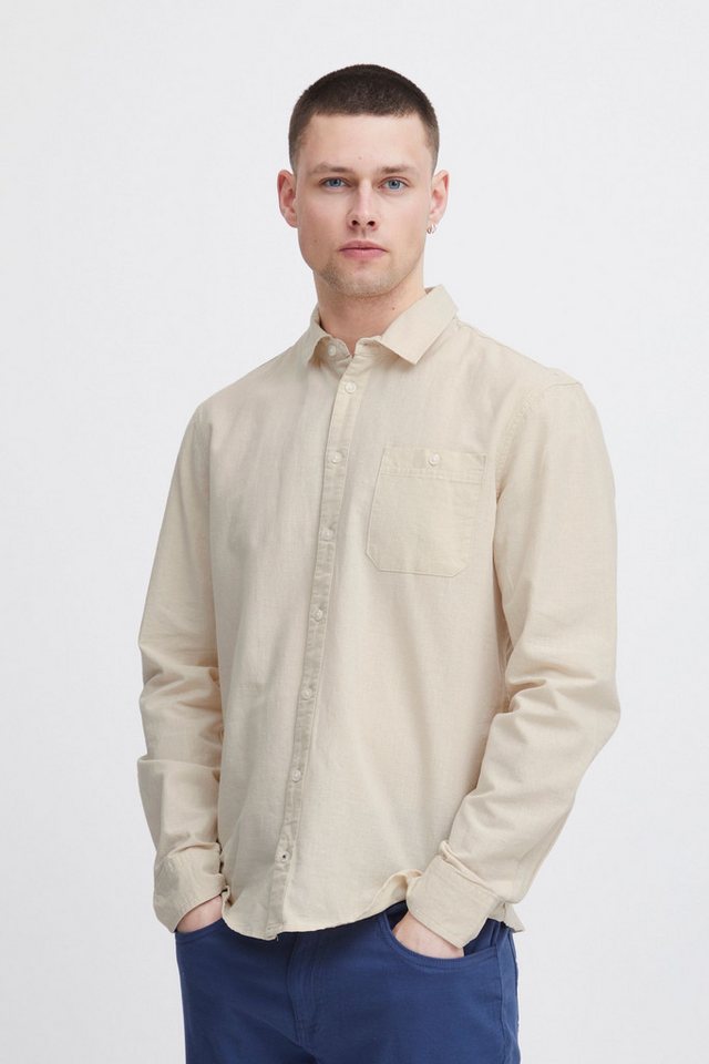 Blend Langarmhemd BHShirt Stilvolles Langarmhemd mit Brusttasche aus Leinenmix Blend Langarmhemd BHShirt Stilvolles Langarmhemd mit Brusttasche aus Leinenmix von Blend