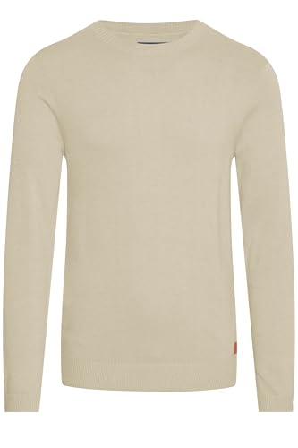 Blend BHLars Herren Strickpullover Feinstrick Pullover mit Rundhals-Ausschnitt Baumwollmischung Regular fit, Größe:2XL, Farbe:Sand Mix (70810) von b BLEND