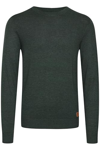 Blend BHLars Herren Strickpullover Feinstrick Pullover mit Rundhals-Ausschnitt Baumwollmischung Regular fit, Größe:XL, Farbe:Pine Green (77023) von b BLEND